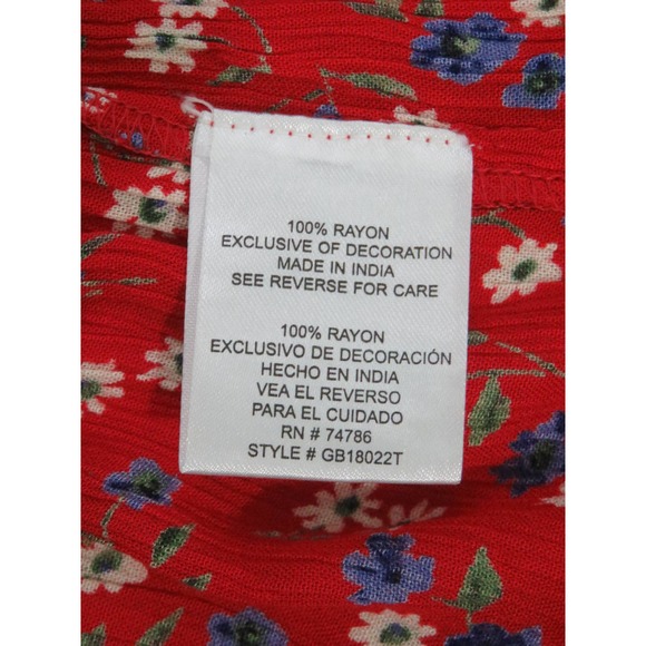 NEW Patrons of Peace Red Floral Embroidered Tank - Picture 5 of 5